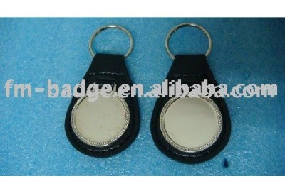 wholesale blank fob Leather keychain