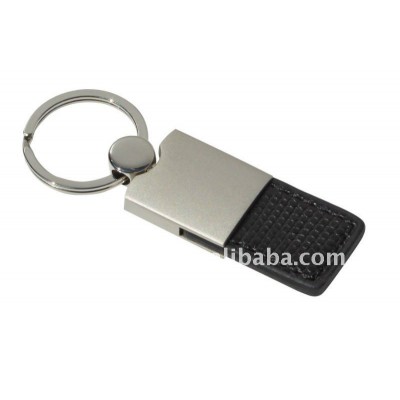 lether with metal keyring