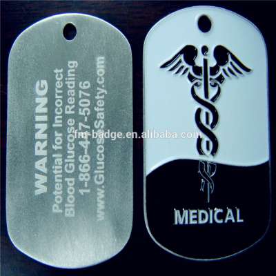 Military Dog Tags Army Dogtags 26" Chain & Silencers Embossed